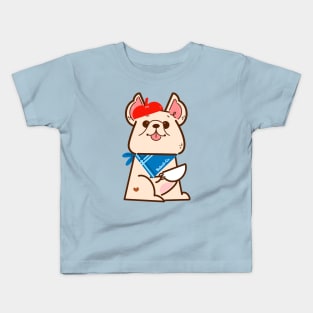 French Vanilla Pup Kids T-Shirt